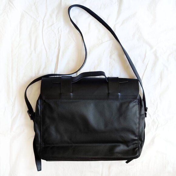 Dr. Martens Black Leather & Canvas Messenger Laptop Bag EUC - Picture 10 of 12